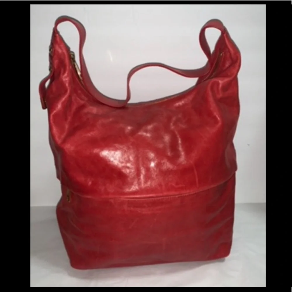 Hobo "The Original" Leather Purse, Red, Joyce - Picture 3 of 5